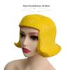 Funny Rubber Short Bob Wig Reusable Soft Colorful Hair Hats Realistic Latex Mask Role Play