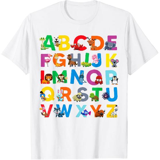 Zoo Animal Alphabet ABCs Animals Learning A-Z ABC Letters T-Shirt