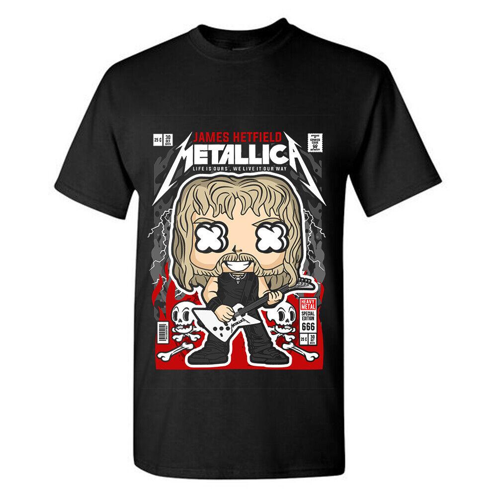 

Винтажная футболка Джеймса Хэтфилда Funko Pop Metallica Metal Rock Футболка унисекс