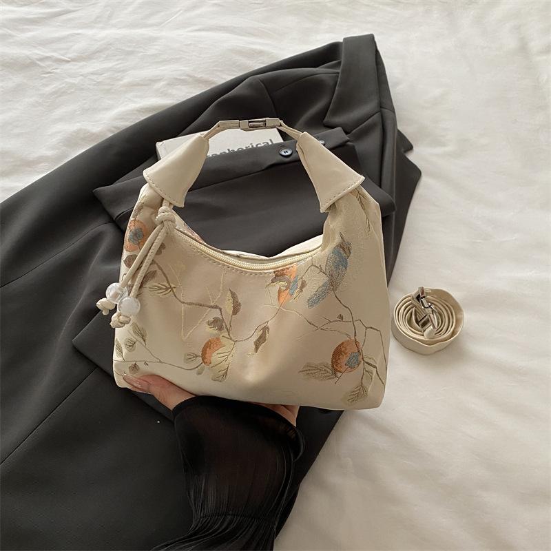 Retro Fashion Newest Chinese Style Handbag Elegant Niche Silk Cheongsam Underarms Bags For Lady