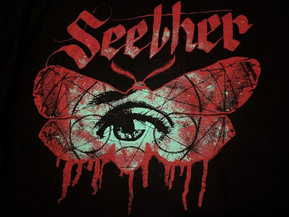 Seether Eye Moth Butterfly T-Shirt Short Sleeve Cotton Black Men S to 5XLYA959 Unisex T-Shirt XXXL