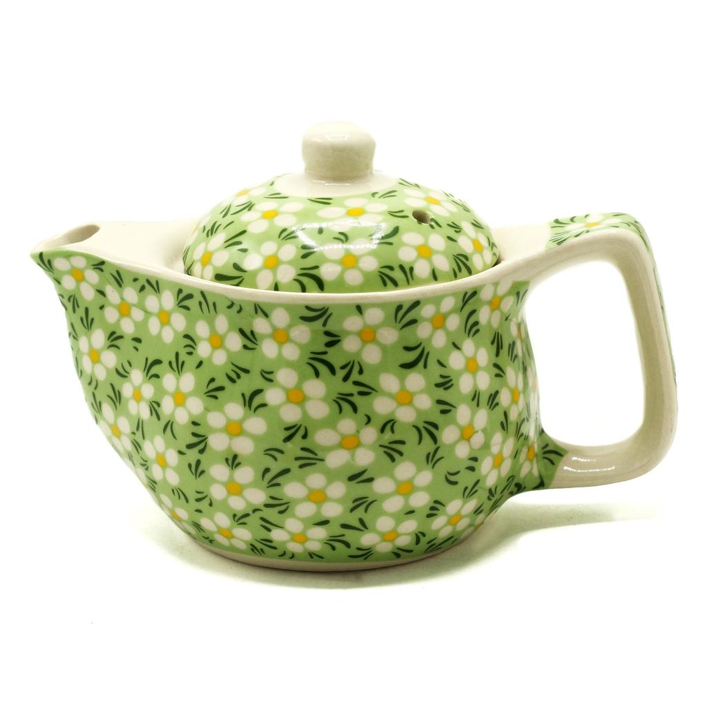 Teapot Small Herbal Green Daisy