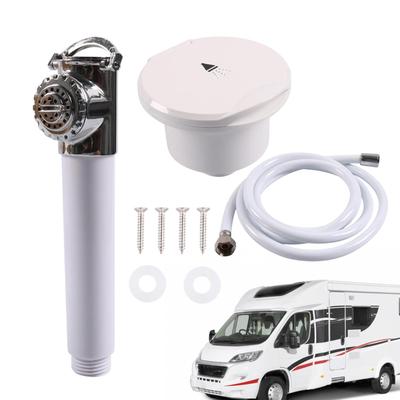 RV Shower Head With Hose Space Saving Recessed Bath Sprayer Shower Wand For Home Apartment RV Yacht Small Bathroom