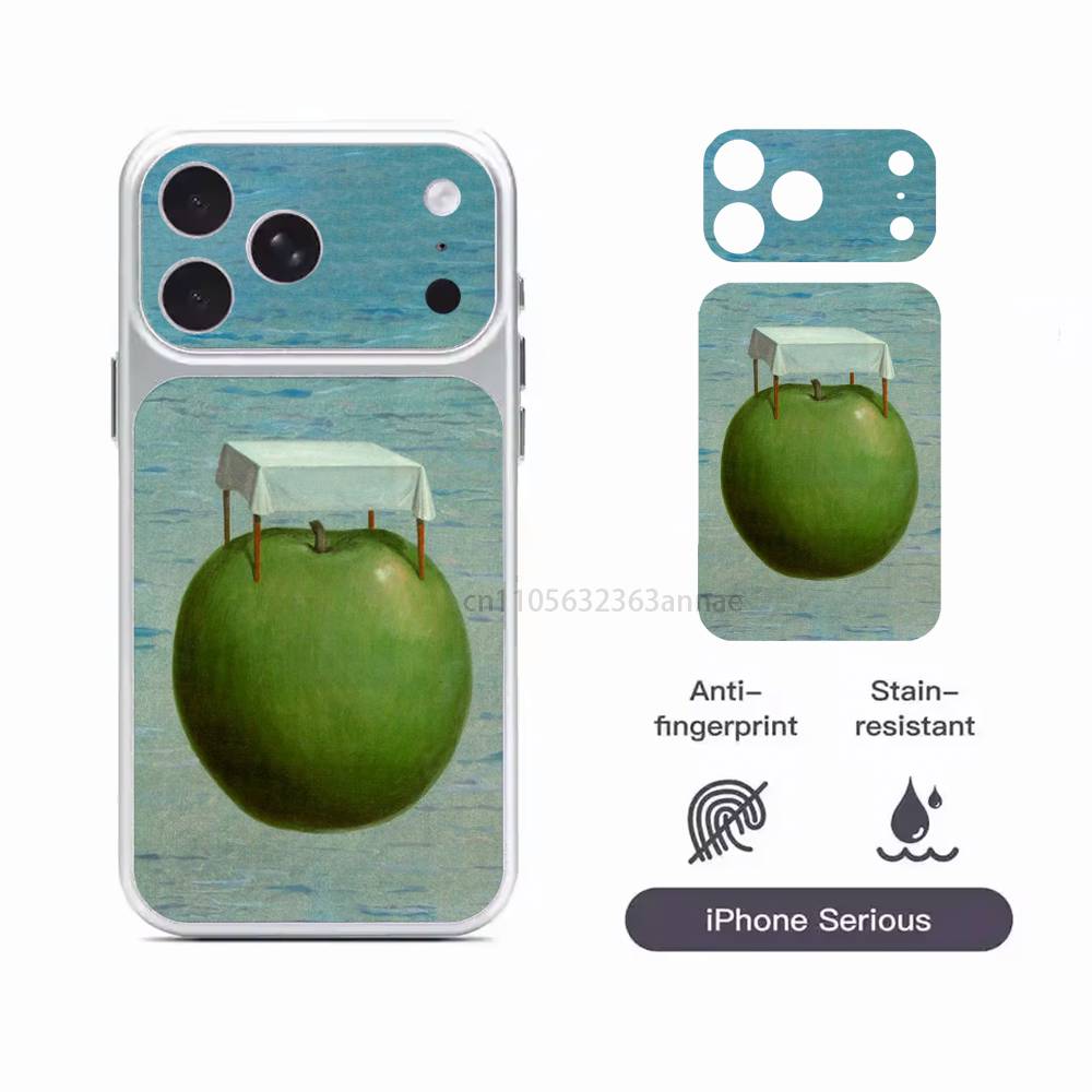 Rene Magritte Art Repeatedly Pasted For iPhone 17 Pro ProMax Back Sticker Cover