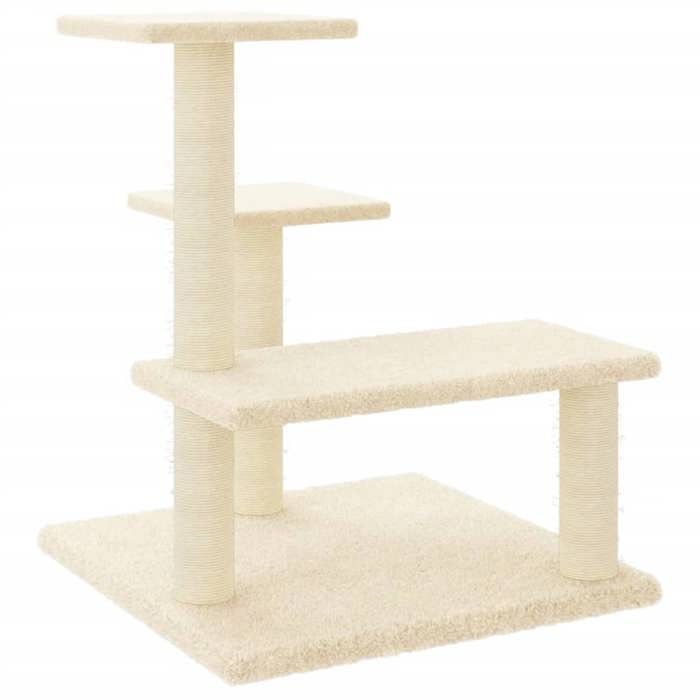 Exclusive House - Cat Tree with Cream Sisal Scratching Posts 61 Cm