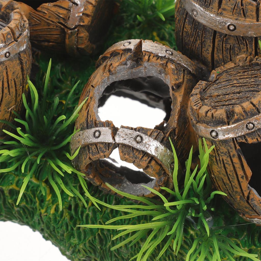 Other Aquarium Supplies Fish Tank Barrel Ornaments Tanks Hideaway Rock Resin Hideout Decor Cave Adorn