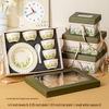 Huacingge Maiglöckchen 14-teiliges Keramik-Geschirr-Geschenkset