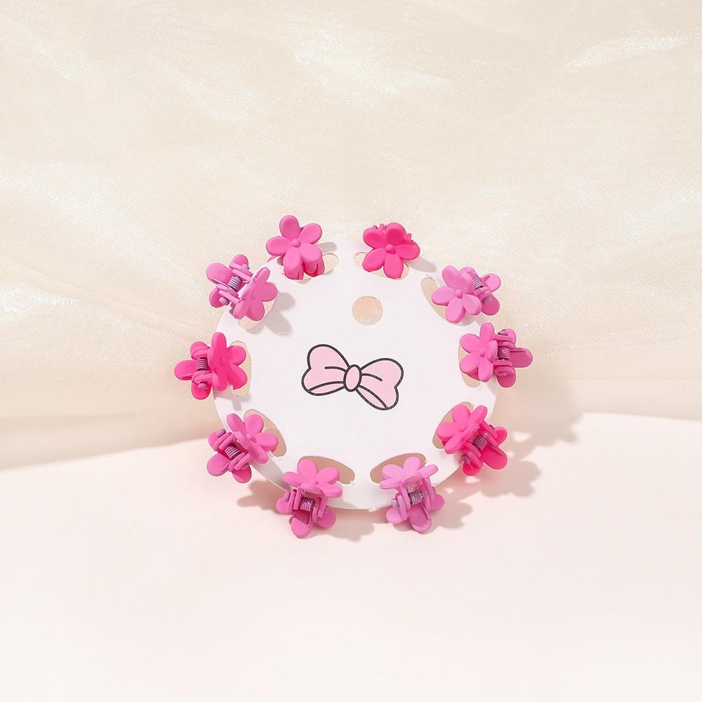 10 Pcs/set Cute Flower Stars Small Hair Claws for Girls Kids Hair Pins Colorful Hair Clips Crabs Fashion Hair Accessories
