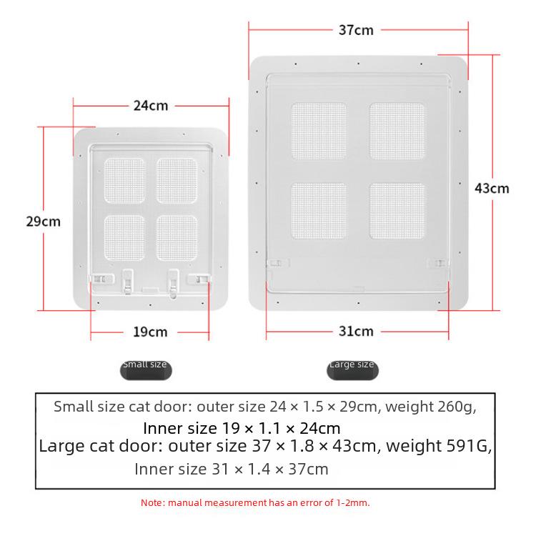 New Universal Pet Screen Door with Entry/Exit Control – Anti-Bite Design for Cats and Dogs