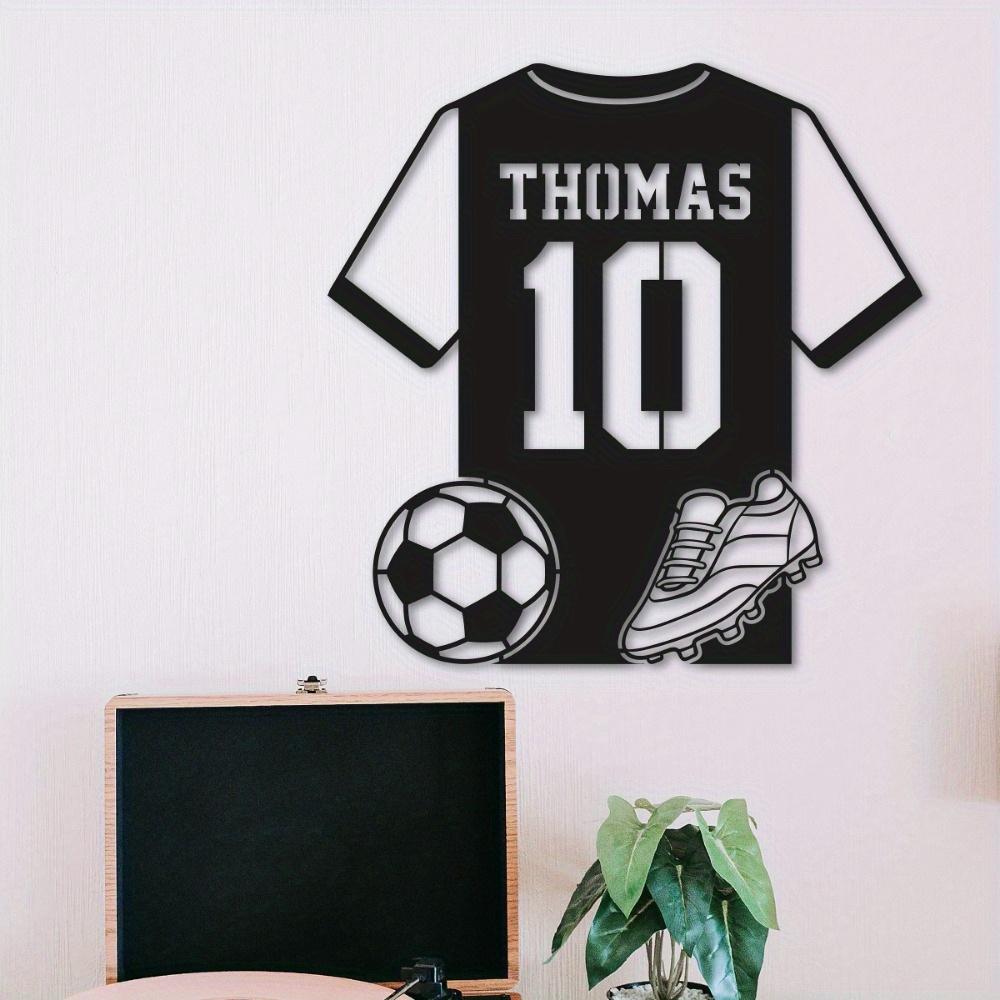 Metal Soccer Jersey Wall Art Custom Sports Team Decor Indoor Outdoor Sign