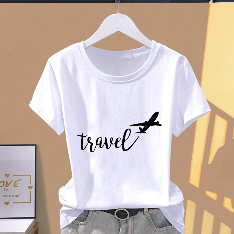 (Asian Size) sweet flower cute Women's Top Short Sleeve T-shirts O-neck Casual Clothing Fashion Female T shirt Printed Graphic Tee