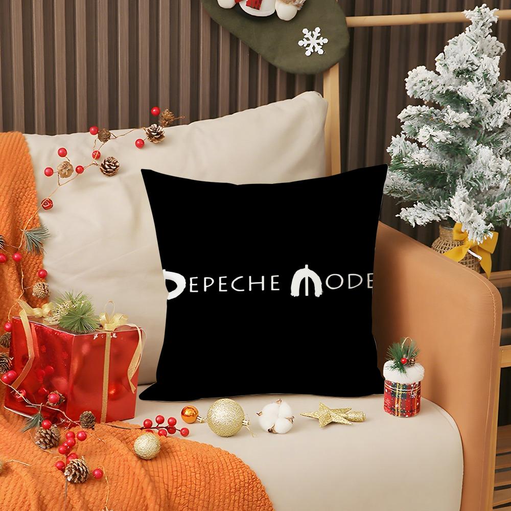Rock Band D-DEPECHE MODE Pillow Case Anti-dustmite Pillow Invisible zipper silky short plush Sofa cushion cover