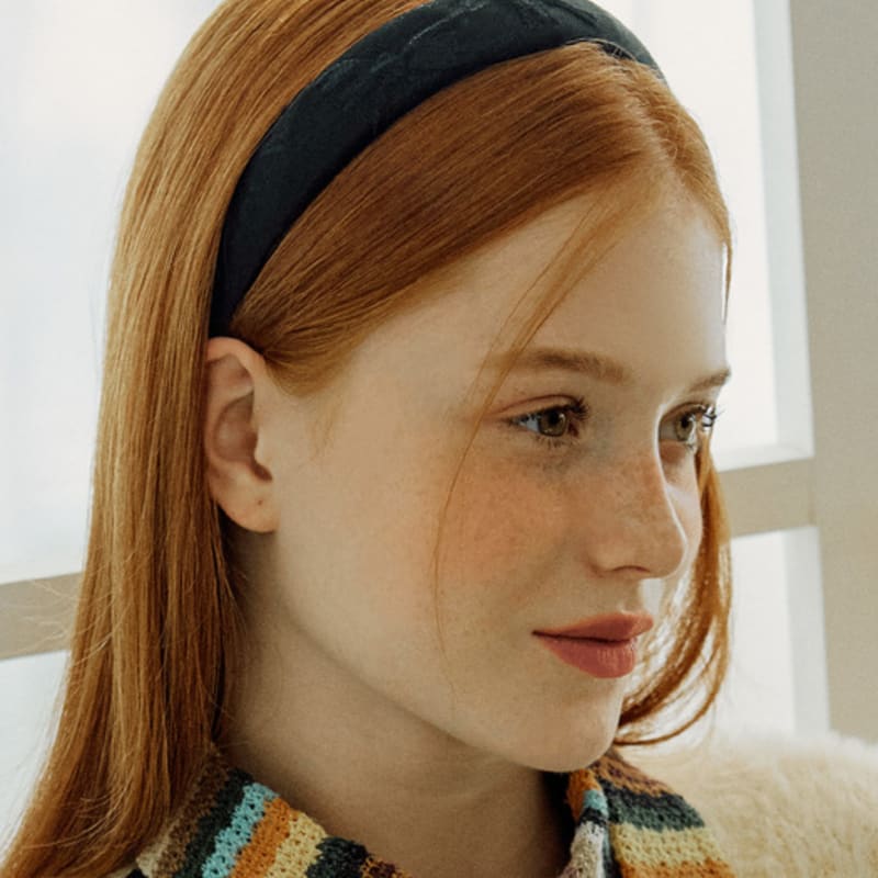 

VVV Жаккардовая лента Объемная повязка для волос _ Черный Free