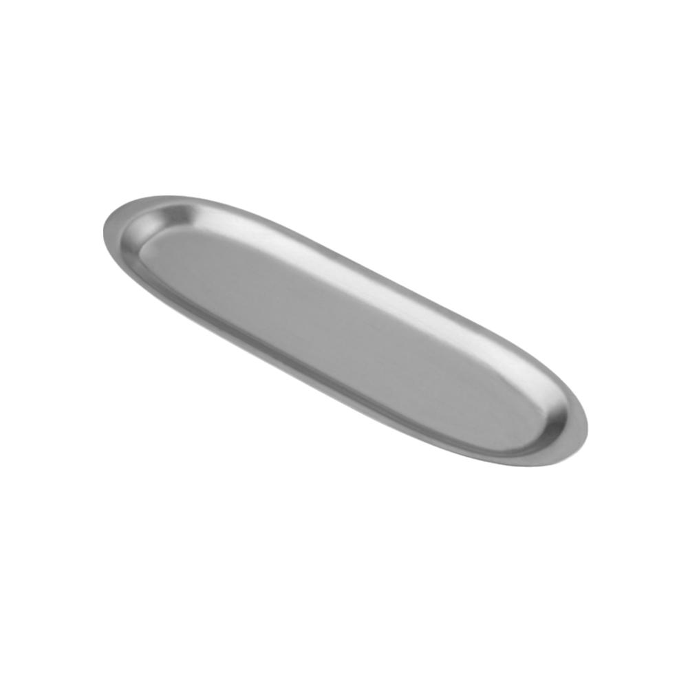 27/33/41cm Picnic BBQ Plate Long Plate Food Serving Dish Practical Shrimp Slip Plate Kitchen Use 27cm серебряный