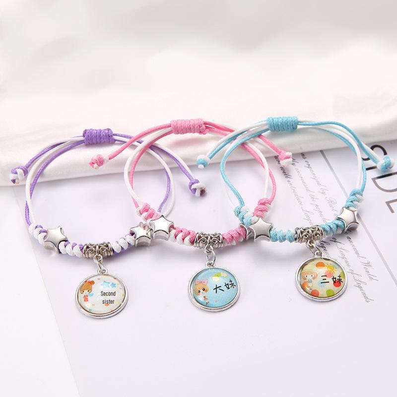 

Корейская студентка, подруга, набор из трех плетеных браслетов дружбы – милый и простой дизайн ручной работы
