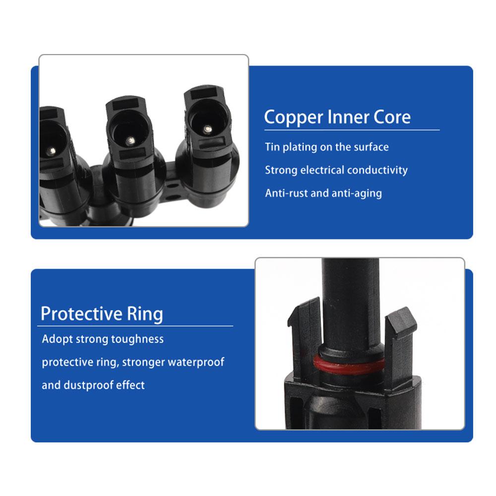 2T/3T/4T/5T/6T Solarmodul Abzweigkabel Stecker Parallelschaltung von Batteriemodulbaugruppe