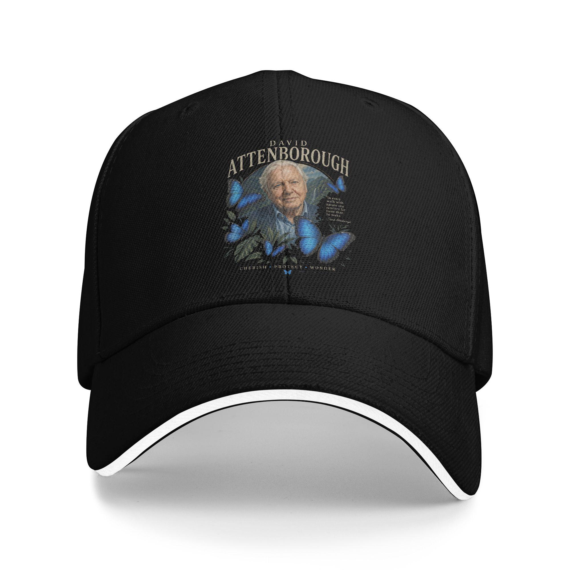 Sir David Attenborough Nature DocuUnisextary Writer Sandwich Baseball Caps Classic Washed Snapback Cap Unisex Women Running Gift Hats Adjustable
