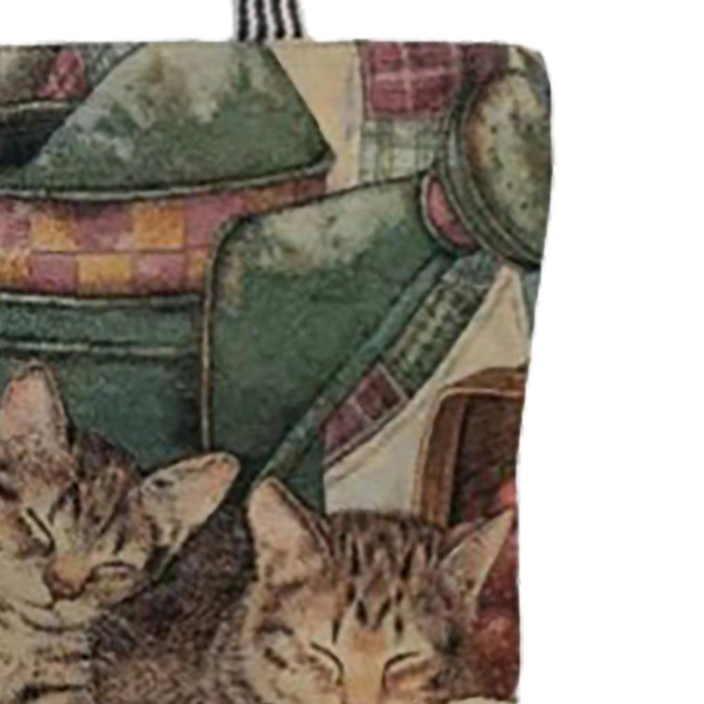 Vintage Canvas Bag Single Sided Embroidery Exquisite Ethnic Style Canvas Shopping Bag for Shopping Gift