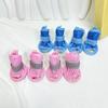 4Pcs/Set Non-Slip Summer Dog Shoes Adjustable Hollow Puppy Shoes Mesh Foot Covers  Outdoor Hiking
