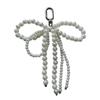 Lovely Pearl Beaded Bowknot Keychain Pendant Bag Phone Pendant Women Backpack Handbag Charm Lovely Hangings Decoration