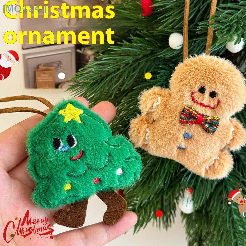 Cute Cartoon Christmas Plush Doll Pendant Christmas Tree Santa Claus Can Write Name Prevent Loss Pendant Decoration Gifts