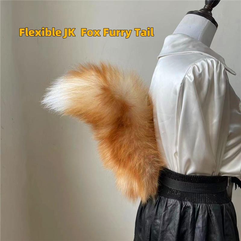 Yiran Sexy Lingerie Unisex Anime Halloween Fox Tails Plush Cosplay Costume Faux Fur Big Tails Flexible Jk Cat Fox Furry Tail Performance Props Fursuit Tail
