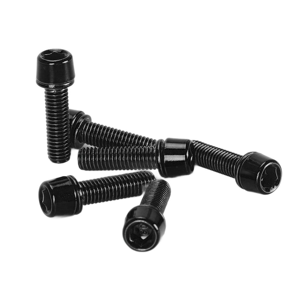 6pcs Bicycle Stem Screws Professional M5x18mm Aluminum Alloy Bike Handlebar Stem Screws for