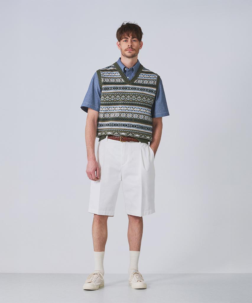 Geonjiulleunseu Cotton Single-Pleat Chino Shorts Collection
