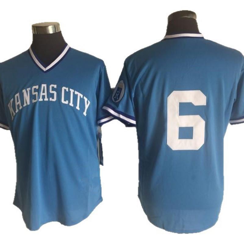 Vintage Kansas City Royals Baseball Jersey Unisex Embroidered Sport Top Cotton Blend Fall Wear