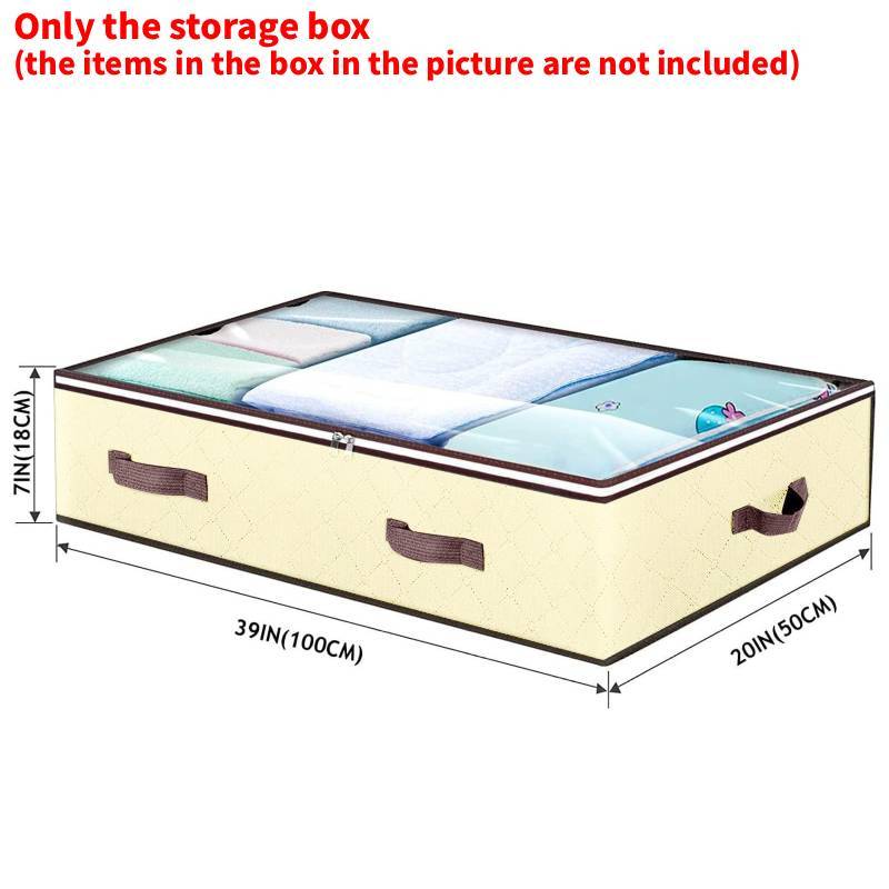 Bed Under Storage Bag With Dual Zippers For Bedroom Organizing And Protection