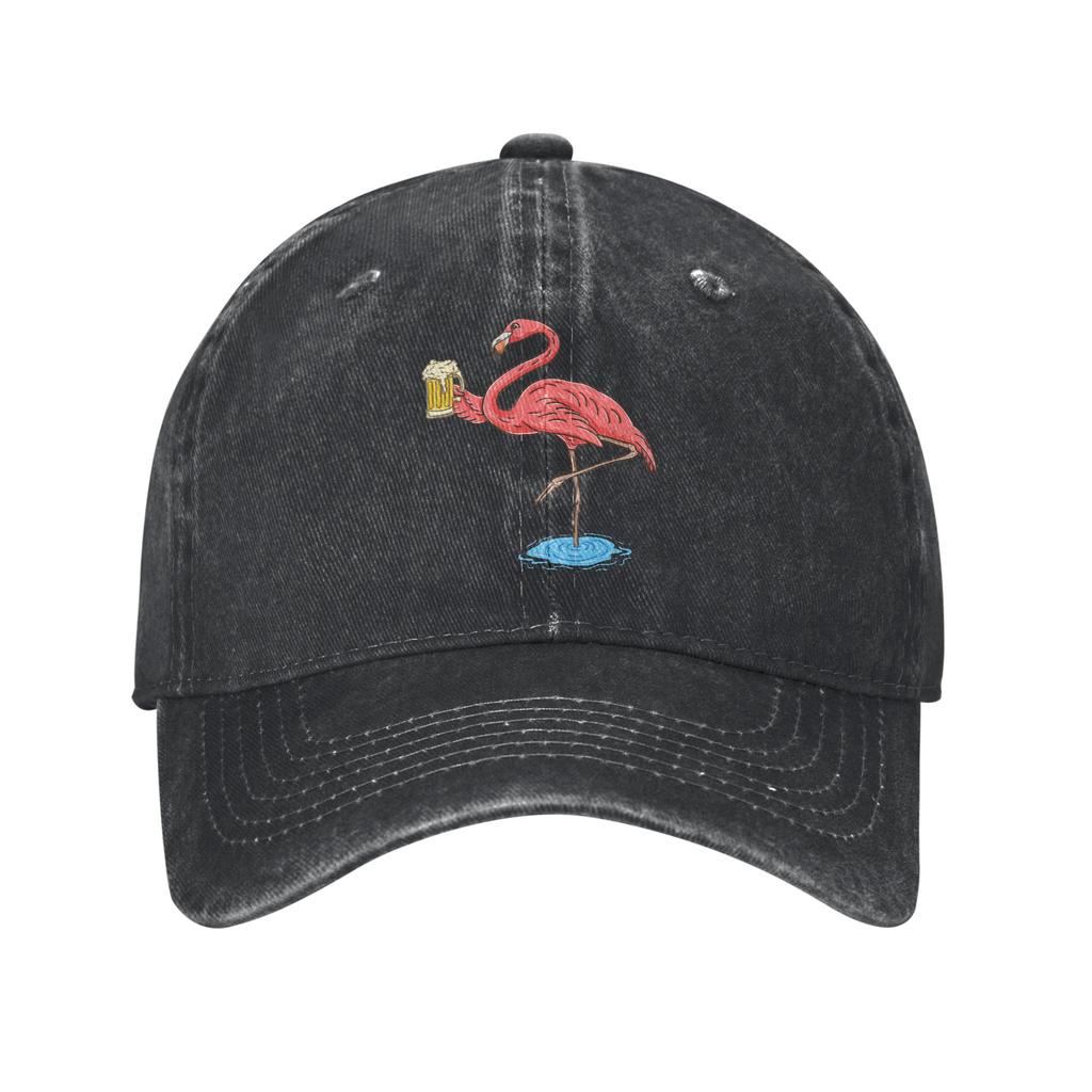 Fashion Our Flock Rocks Flamingo Baseball Caps Unisex Women Distressed Cotton Sun Cap Outdoor All Seasons Travel Gift Caps Hat