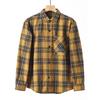 American Retro Brushed Long Sleeve Casual Plaid Shirt