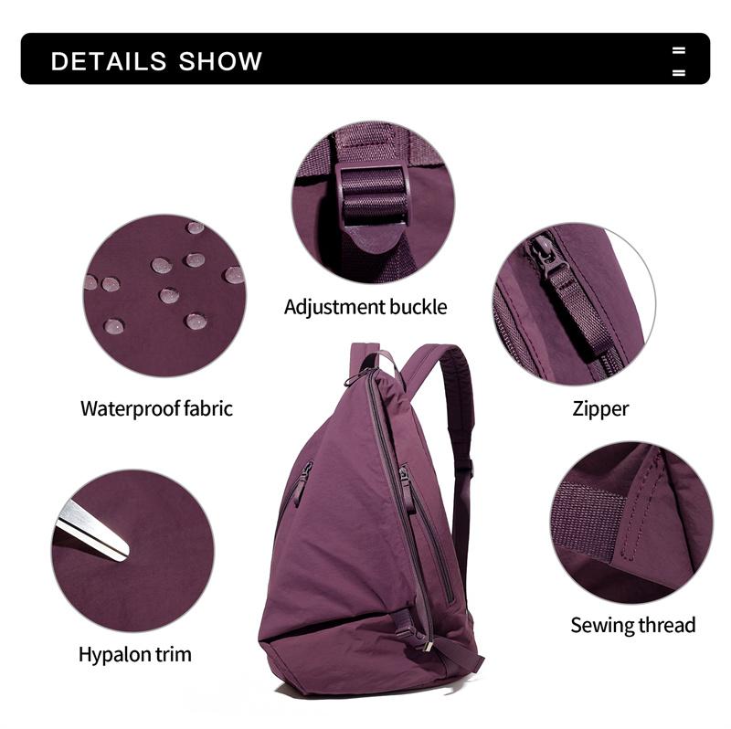 Women's Solid Color Backpack Men's Nylon Backpack Large Capacity Student Schoolbag