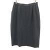 Chanel Midi Length Tight Skirt Charcoal Gray Women Used