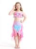 Mermaid Fish Scale Girls' Three-Piece Swimsuit Set
