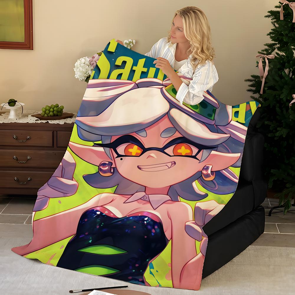 Game S-Splatoon Throw Flannel Blanket, Soft Warm, Durable & Washable cute Cool