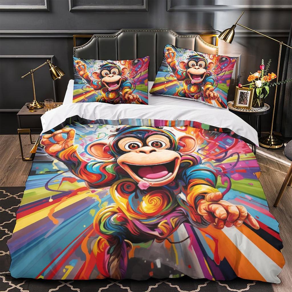 3D-Bettwäscheset mit Tiermotiven, Schlafzimmerdekoration, für Jungen, Teenager, Herren, Daunenbettbezug, 2/3-teilig, Einzel-/Doppelbett, extragroßer Bezug
