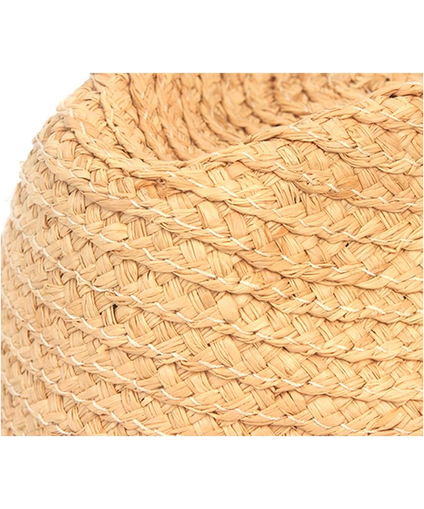 Yunibeosyeolkemiseuteuli Bu Raffia Simple Beige Fedora Summer Hat