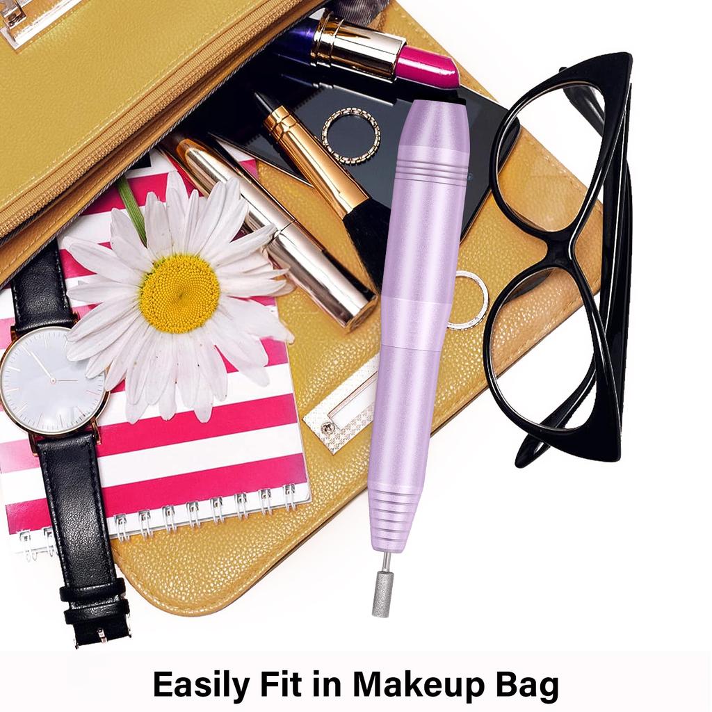 YIKOOLIN Electric Nail Drill for Acrylic Gel Nails Portable Electric Nail File Machine Manicure Pedicure Tool Mini Nail Drill