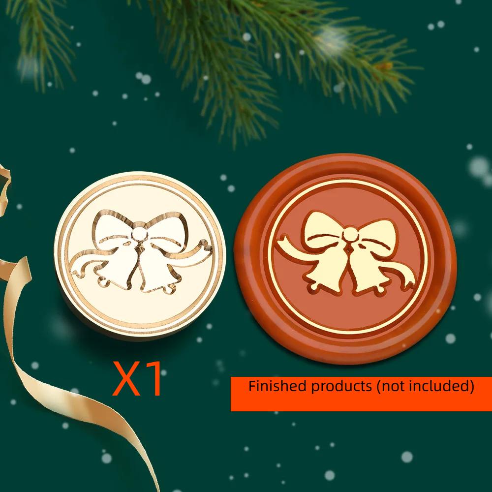 2.5cm Christmas Series Wax Seal Stamps Vintage Merry Christmas Tree Snowflake Head DIY Festival Gift Wrapping Cards Scrapbooking