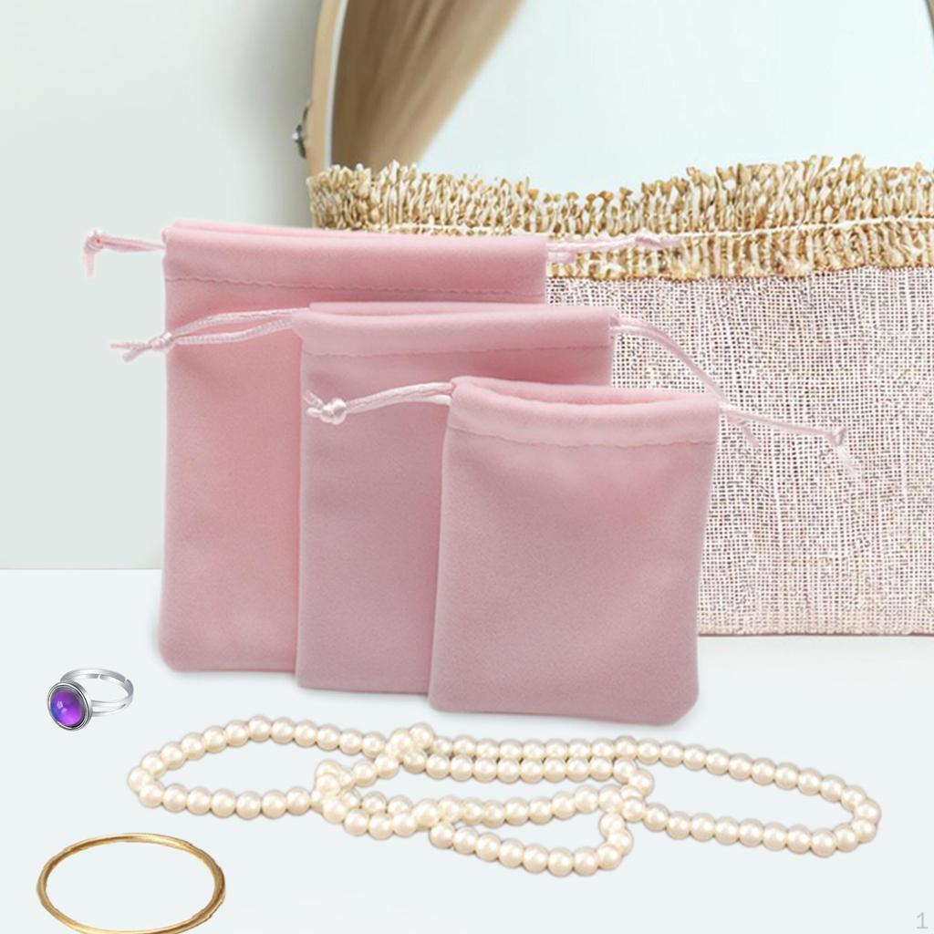3 Stück Schmuckbeutel Mini Kordelzugbeutel Wiederverwendbar Leichtgewicht Partygeschenk Hochzeit Kosmetik