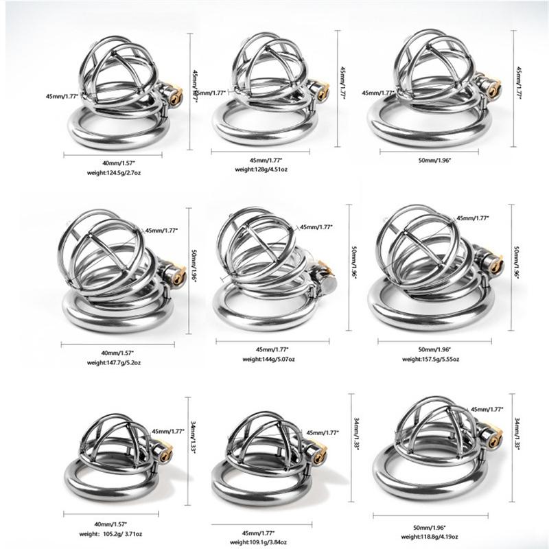 Small Penis Lock Male Steel Cock Cage Chastity Device Penis Ring Erotic Metal Bondage Husband Loyalty Sex Toys For Men