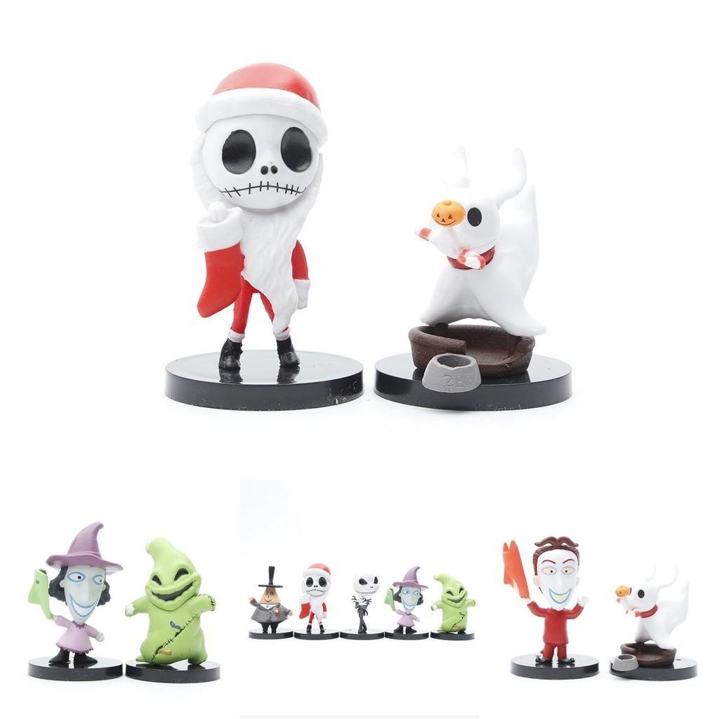 The Nightmare Before Christmas Skull Jack Figure Collectible Toy Pvc Material 10 Assorted Colors Set