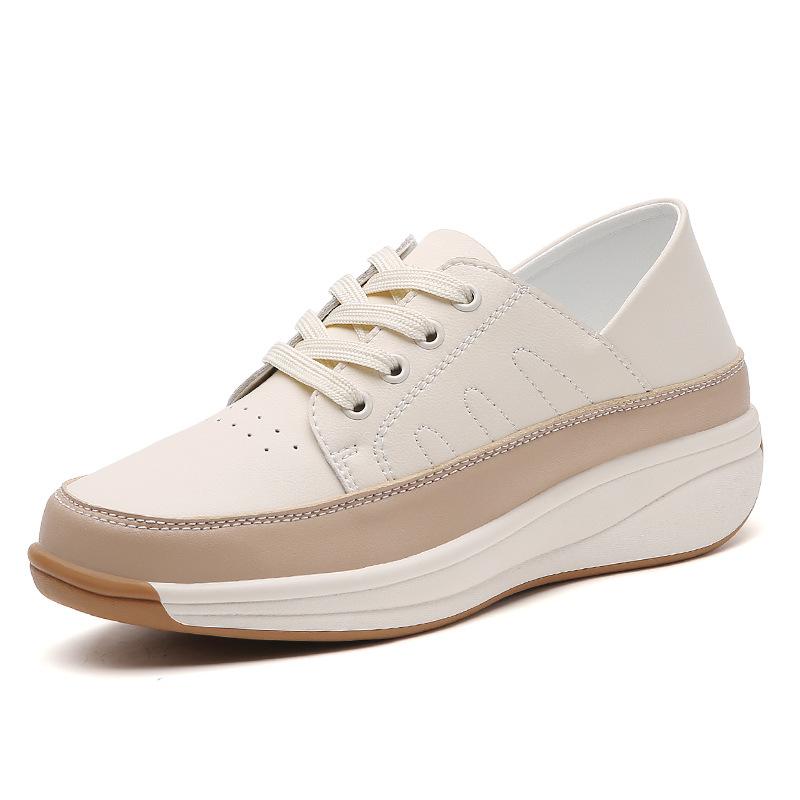 Spring Small White Shoes ladies Thick-soled Soft-soled Mother's Shoes Wear-resistant Non-slip Daily Shoes