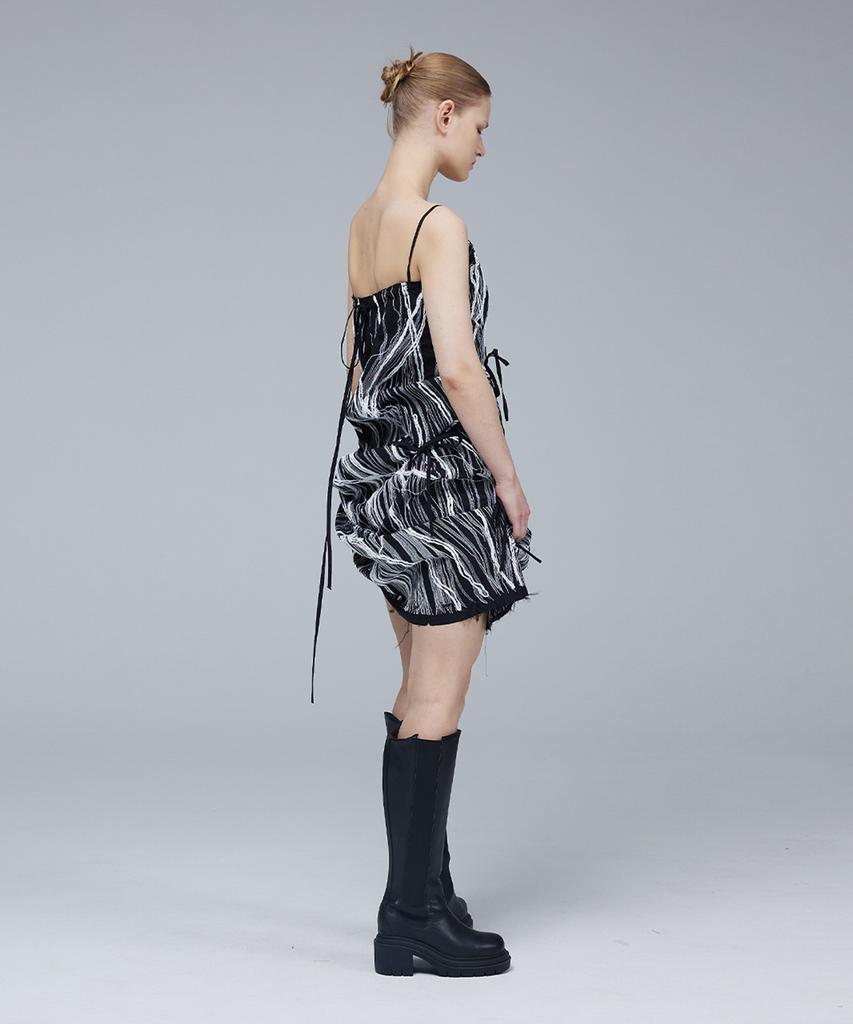 Meuameu Doodle Strap Draping Maxi Dress