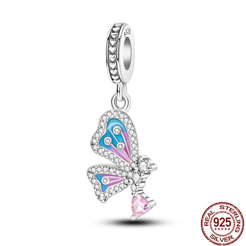 Fit Charms Fororiginal Bracelets 100%Copper Luminous Butterfly Series Beads Diy Jewelry Making For Women Gift