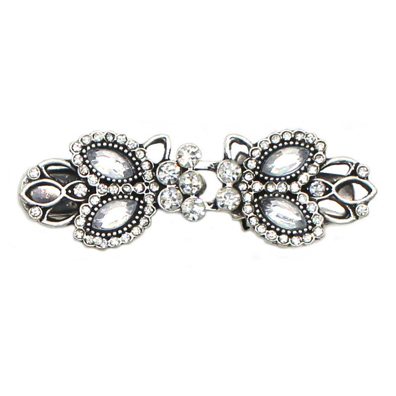 1PC Rhinestone Brooch for Cheongsam Fashion Rhinestone Collar Pin Elegant Modesty Clip Qipao Dress Clasp