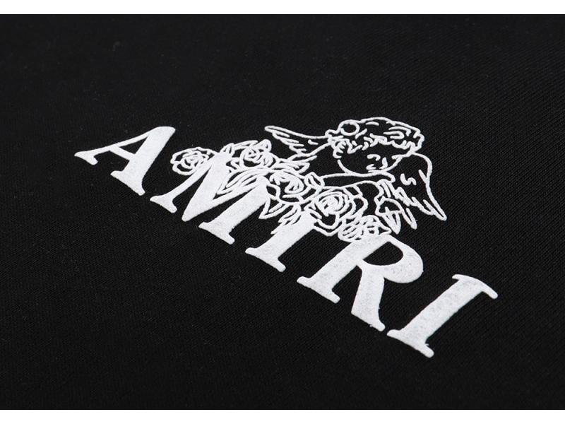 Amiri Leopard Farbverlauf Logo Engel Hoodie & Hose Set