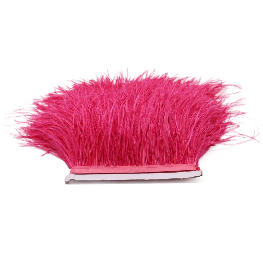Feather1M 5M 10M 8-10cm Black White Ostrich Feather Trims Ribbon Multicolor Plume for Sewing Feathers Crafts  Dress Clothing Decoration