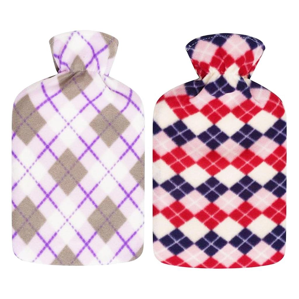 K Collection Diamond 2L Hot Water Bottle And Cover (Pack of 2)